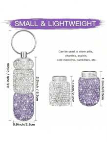 Recipient pentru pastile Bling Cutie portabilă goală pentru sticle pentru pastile Cutie impermeabilă pentru medicamente de călătorie Mini suport pentru pastile de cristal Depozitare cu breloc pentru exterior. Breloc portabil Bling Cutie pentru pastile cu 2 compartimente Organizator mic de călătorie pentru pastile. Recipient pentru pastile, rezistent la apă, din cristal, pentru medicamente. 1Pc Bling Recipient pentru pilule Husă portabilă pentru sticle pentru pastile Cutie impermeabilă pentru medicamente de călătorie Mini suport pentru pastile de cristal Depozitare cu breloc Husă portabilă pentru pastile pentru camping în aer liber Călătorii (roz) Organizator de parfumuri Cadouri de lux cu pictură cu diamante, petrecere de nuntă, vacanță, femei pentru fete, sclipici, elegantă, elegantă, cutie de pastile