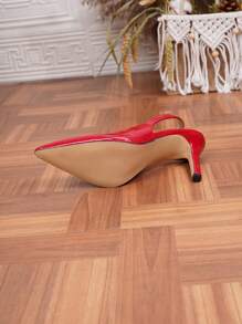Fashionable Women's High Heel Shoes - Red - View 3