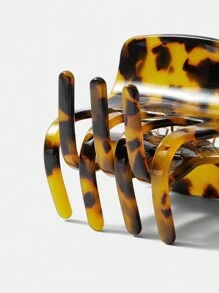 SHEIN Women's Fashion Versatile Tortoise Shell Hair Clip Casual - Yellow - View 8