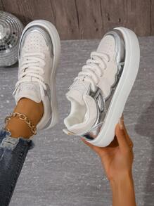 新款原創學生厚底便鞋,休閒多用途,適合春秋季節 - 彩色 - 查看 1