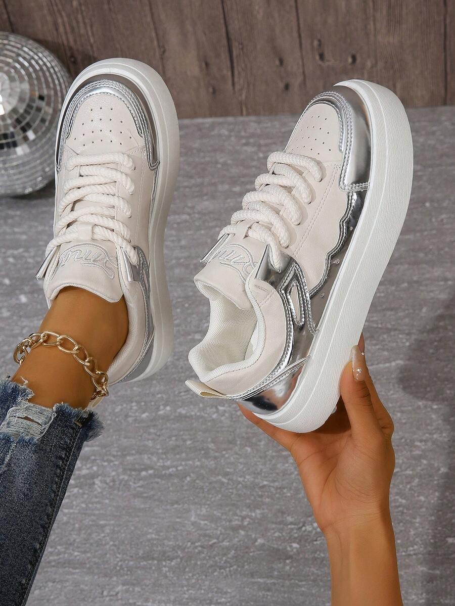 新款原創學生厚底便鞋,休閒多用途,適合春秋季節 - 彩色 - 查看 1