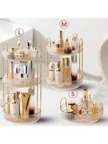Rotating Makeup Organizer, High-Capacity Bathroom Organizer Countertop Skincare Perfume Cosmetics Organizer,Room,Home,Bedroom,Bathroom,House,Pink Room,Living Room Decor,Travel Stuff,Gift Bag,Gifts For Mom,Dad,Men,Friends,Teacher,Birthday,Wedding,Desk,Shelves,Accessories,Gift Boxes,Funny Gift,Storage