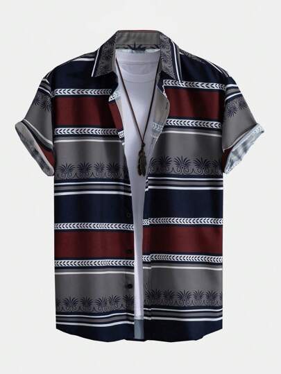 Street Life Men Striped Shirt Without Tee