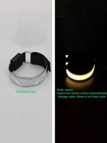 1pc LED Light-Up Armband With Replaceable Battery, Night Running Safety Signal Lamp Reflective Armband Foot Ring, Powered By 2 CR2032 (Batteries Included) - Multicolor - View 7