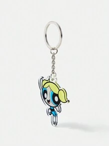 THE POWERPUFF GIRLS X SHEIN Acrylic Bubbles Cartoon Pattern Keychain Bag Pendant - Multicolor - View 4