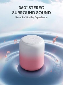 JMMO Altavoz inalámbrico, altavoz Bluetooth, altavoz mini con textura mate degradada tipo macaron, resistente al agua IPX7 y con manos libres, compatible con radio FM, tarjeta TF y AUX, recargable, con excelente calidad de sonido para camping al aire libre y deportes, regalo de cumpleaños y Navidad, imprescindible para el otoño, el invierno, el camping y las vacaciones