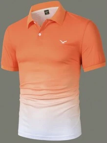 Manfinity Homme 男士漸變鳥印花短袖polo衫