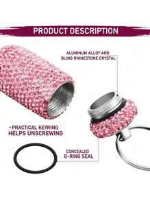 Recipient pentru pastile Bling Cutie portabilă goală pentru sticle pentru pastile Cutie impermeabilă pentru medicamente de călătorie Mini suport pentru pastile de cristal Depozitare cu breloc pentru exterior. Breloc portabil Bling Cutie pentru pastile cu 2 compartimente Organizator mic de călătorie pentru pastile. Recipient pentru pastile, rezistent la apă, din cristal, pentru medicamente. 1Pc Bling Recipient pentru pilule Husă portabilă pentru sticle pentru pastile Cutie impermeabilă pentru medicamente de călătorie Mini suport pentru pastile de cristal Depozitare cu breloc Husă portabilă pentru pastile pentru camping în aer liber Călătorii (roz) Organizator de parfumuri Cadouri de lux cu pictură cu diamante, petrecere de nuntă, vacanță, femei pentru fete, sclipici, elegantă, elegantă, cutie de pastile