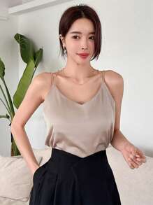 DAZY Women's Solid Color Camisole Tank Top