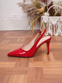 Fashionable Women's High Heel Shoes - Red - View 6