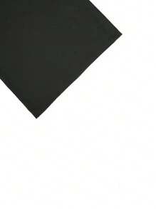 Claim Dot 男士抽绳腰阔腿裤超大码长休闲裤纯黑色秋季外出裤 - 黑色 - 查看 4