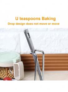 1pc Portable Stainless Steel Soup Ladle Holder For Western Style Cooking, Single Circular Hot Pot Ladle Rack Spoon Shelf, One-Side Shared Chopstick Cutlery Storage Rack, Kitchen Utensil Organizer, Punch-Free Countertop Dish Drainer Drying Rack With Removable Tray - Silver - View 6