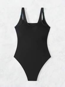 Swim Lushoire Costume Intero Donna Con Stampa Tropicale A Patchwork, Stile Abbigliamento Sportivo Estivo Da Mare Per Spiaggia, Vacanza, Viaggio, Festival, Piscina, Surf