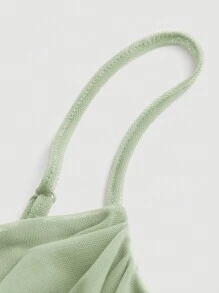 SHEIN MOD Solid Color Pleated Bodycon Cami Dress,Pastel Dresses For Women