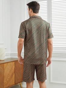 Men's Striped Printed Homewear Set