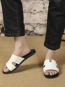 男士涼鞋2024全新外穿防臭柔軟防滑耐磨沙灘鞋夏季休閒戶外人字拖 - 白色 - 查看 6