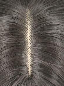 女士合成耐熱卷髮假髮,自然黑色長20英寸,整體機器製造,適用於日常使用 - 黑色 - 查看 7