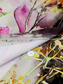 Đúng mốt Hoa Của phụ nữ Áo sơ mi - Nhiều màu - Xem 5