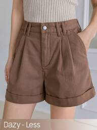 DAZY Shorts De Mezclilla Plisados Para Mujer Con Bolsillos