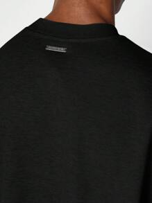SUMWON Crop Fit Crew Neck Sweatshirt - Black - View 8