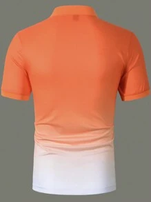 Manfinity Homme 男士漸變鳥印花短袖polo衫