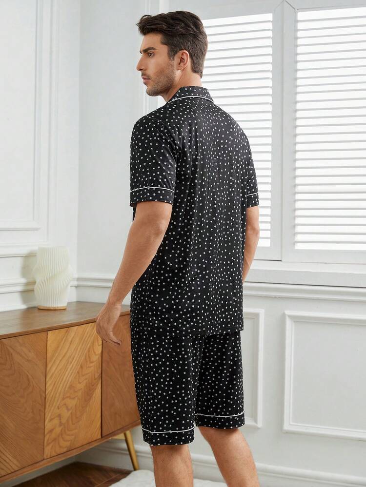 Men's Star Pattern Printed Homewear Set