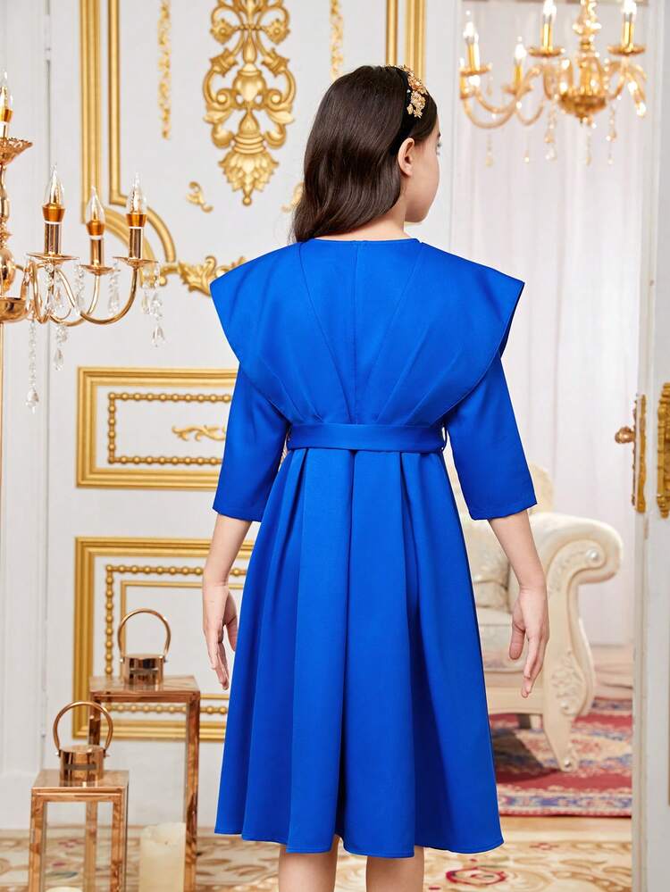 Tween Girl Casual 7/8 Sleeve Jumpsuit Dress