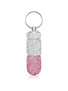 Recipient pentru pastile Bling Cutie portabilă goală pentru sticle pentru pastile Cutie impermeabilă pentru medicamente de călătorie Mini suport pentru pastile de cristal Depozitare cu breloc pentru exterior. Breloc portabil Bling Cutie pentru pastile cu 2 compartimente Organizator mic de călătorie pentru pastile. Recipient pentru pastile, rezistent la apă, din cristal, pentru medicamente. 1Pc Bling Recipient pentru pilule Husă portabilă pentru sticle pentru pastile Cutie impermeabilă pentru medicamente de călătorie Mini suport pentru pastile de cristal Depozitare cu breloc Husă portabilă pentru pastile pentru camping în aer liber Călătorii (roz) Organizator de parfumuri Cadouri de lux cu pictură cu diamante, petrecere de nuntă, vacanță, femei pentru fete, sclipici, elegantă, elegantă, cutie de pastile
