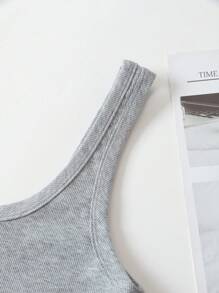 INAWLY 印有山脈和字母的背心和短褲套裝 - 淺灰色 - 查看 3