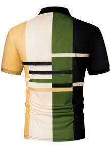 Manfinity Homme Męski Kolorowy blok Krótki Rękaw Koszulka polo