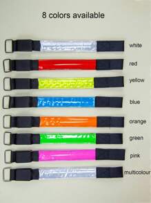 1pc LED Light-Up Armband With Replaceable Battery, Night Running Safety Signal Lamp Reflective Armband Foot Ring, Powered By 2 CR2032 (Batteries Included) - Multicolor - View 8