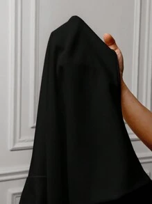 SHEIN Privé Elegant Solid Color Plus Size Women's Sleeveless Bodysuit With Crossed & Pleated Details - Black - View 7