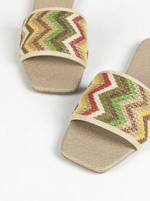 女士彩色复古沙滩拖鞋平底凉鞋 - 彩色 - 查看 5