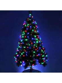 1串户外LED灯串，33英尺/100颗LED灯珠，电池供电，带遥控器，8种模式，6小时亮/18小时灭，防水，适用于圣诞树、花园、派对、节日、家居装饰、生日礼物（多色）