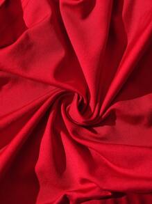 Slaydiva Conjunto De Dos Piezas Para Mujer De Talla Grande Compuesto Por Top Corto Ajustado Al Hombro Y Skorts Con Color Sólido