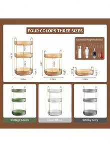 Rotating Makeup Organizer, High-Capacity Bathroom Organizer Countertop Skincare Perfume Cosmetics Organizer,Room,Home,Bedroom,Bathroom,House,Pink Room,Living Room Decor,Travel Stuff,Gift Bag,Gifts For Mom,Dad,Men,Friends,Teacher,Birthday,Wedding,Desk,Shelves,Accessories,Gift Boxes,Funny Gift,Storage