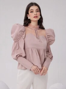 Modelyn Women Blouses - Berwarna merah muda - View 5