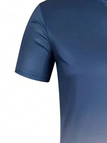 Manfinity Homme Camicia polo casual da uomo a maniche corte con bottoni, sfumatura di colore, regalo per il fidanzato