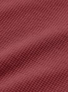 Manfinity Homme Men's Solid Color Texture Fabric T-Shirt