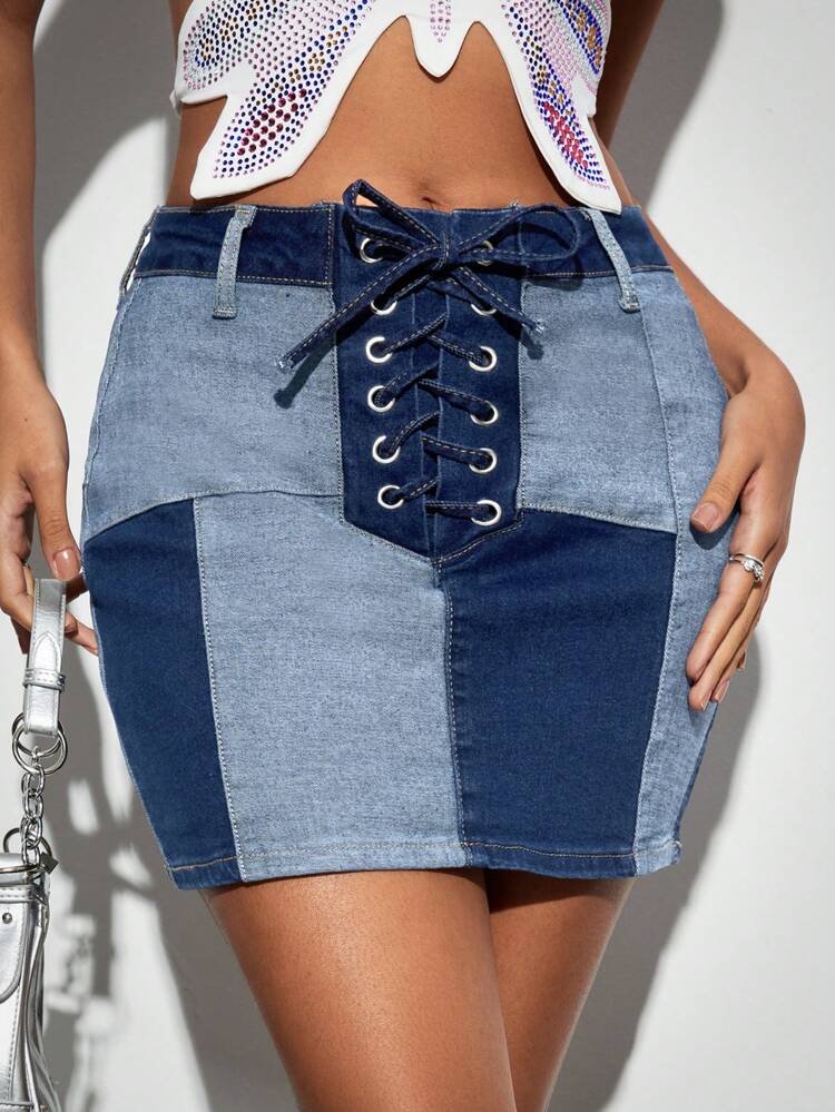 Outta Pocket Denim Mini Skirt - Blue Wash&Music Festival&Country Concert