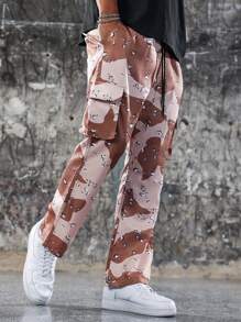 Manfinity EMRG Men's Plus Size Full Pattern Camo Cargo Pants