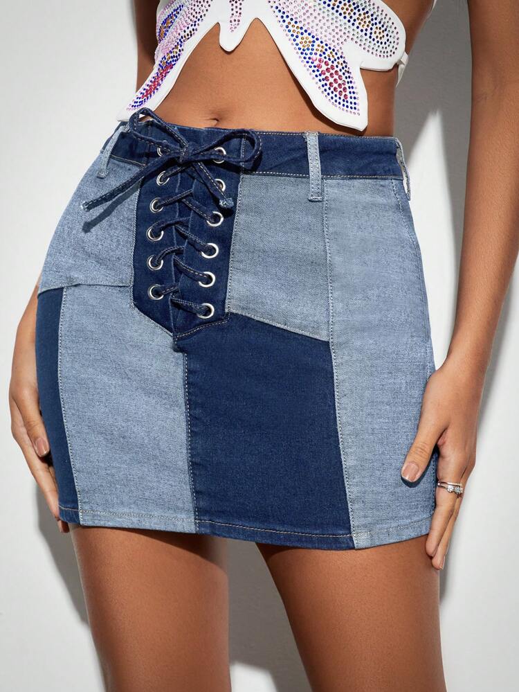 Outta Pocket Denim Mini Skirt - Blue Wash&Music Festival&Country Concert