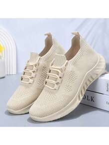 Zapatillas deportivas para mujer, cómodas y transpirables, suela suave antideslizante, ligeras, asequibles, para primavera, verano y otoño, color khaki