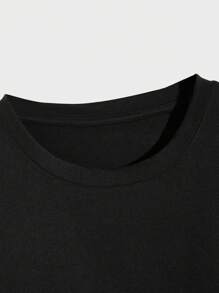 Men's Slogan Car Graphic Round Neck Casual Commuter T-Shirt - Black - View 6