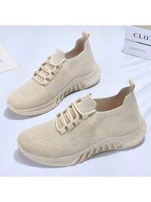 Zapatillas deportivas para mujer, cómodas y transpirables, suela suave antideslizante, ligeras, asequibles, para primavera, verano y otoño, color khaki