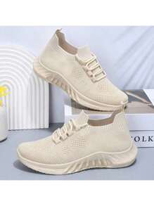 Zapatillas deportivas para mujer, cómodas y transpirables, suela suave antideslizante, ligeras, asequibles, para primavera, verano y otoño, color khaki