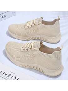Zapatillas deportivas para mujer, cómodas y transpirables, suela suave antideslizante, ligeras, asequibles, para primavera, verano y otoño, color khaki
