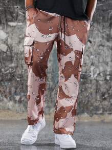 Manfinity EMRG Men's Plus Size Full Pattern Camo Cargo Pants