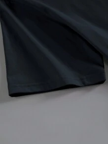 男士印花口號t恤 - 藏蓝色 - 查看 5