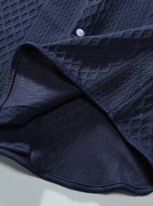 Manfinity Homme Set Di Camicia E Pantaloncini A Texture Solida Da Uomo